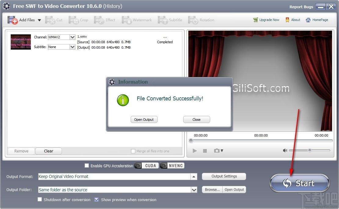 Free SWF to Video Converter下载,免费Swf到视频转换器,视频转换