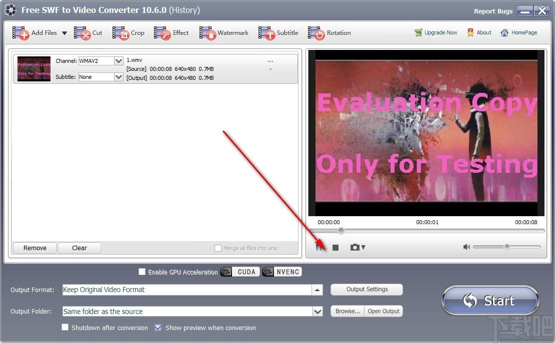 Free SWF to Video Converter下载,免费Swf到视频转换器,视频转换