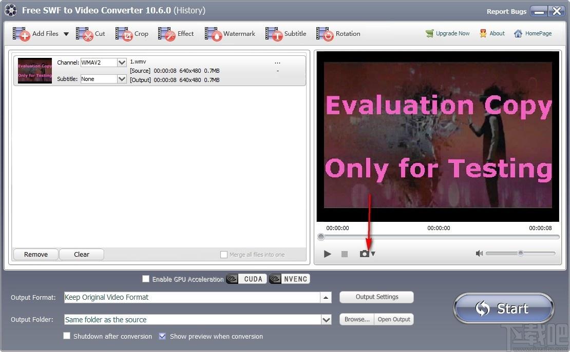 Free SWF to Video Converter下载,免费Swf到视频转换器,视频转换