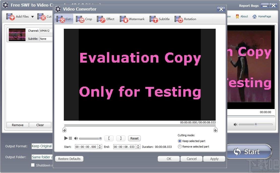Free SWF to Video Converter下载,免费Swf到视频转换器,视频转换